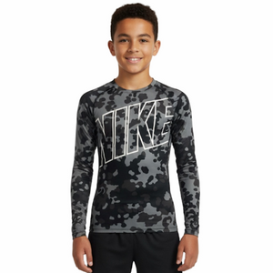 Nike Pro Compression Camo Base Layer For Sports Uniform Youth Boy Size Large